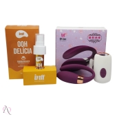 Kit casal (Vibrador casal + calda de pudim)