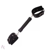 ALGEMA BRACELETE PRETO COM SEPARADOR 15CM - DOMINATRIX