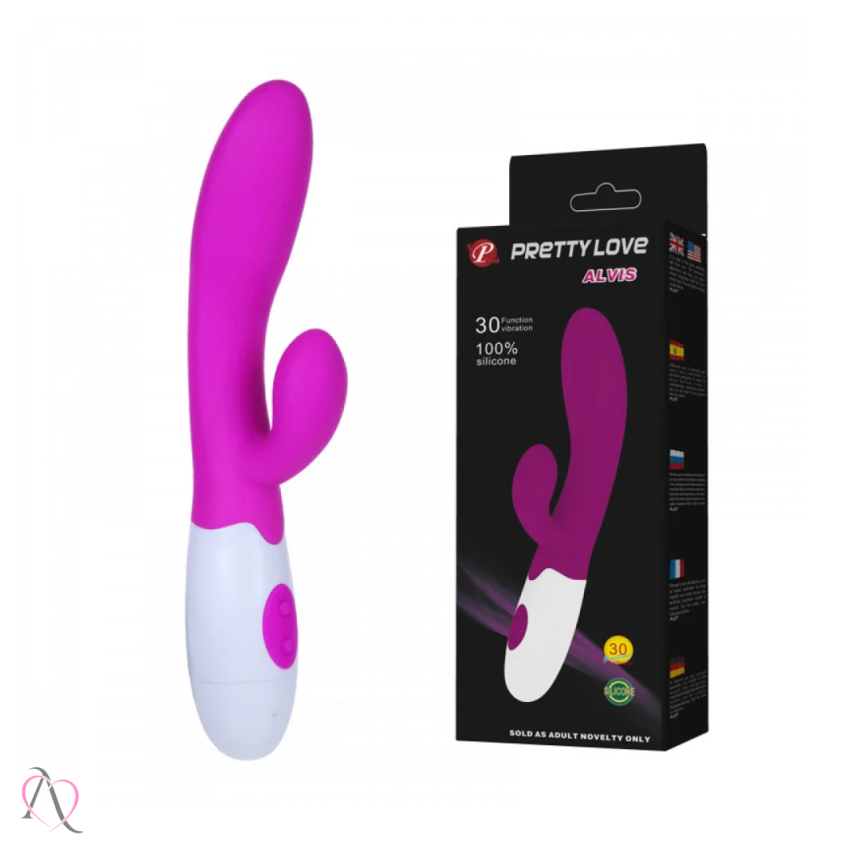 VIBRADOR SILICONE DUPLO MOTORES 30 VELOCIDADES PRETTY LOVE