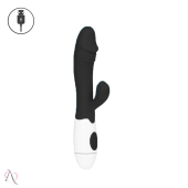 VIBRADOR COM ESTIMULADOR CLITORIANO 30 VIBRACOES