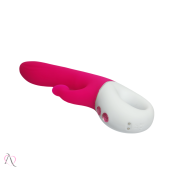 VIBRADOR E SUGADOR DE CLITÓRIS TORNADO ROSA INTT  LUXURY