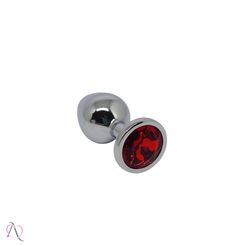 PLUG ANAL DE LUXO EM ALUMINIO TAMANHO M - VERMELHO - PL007M