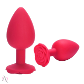 PLUG ANAL SILICONE EM FORMATO DE ROSA