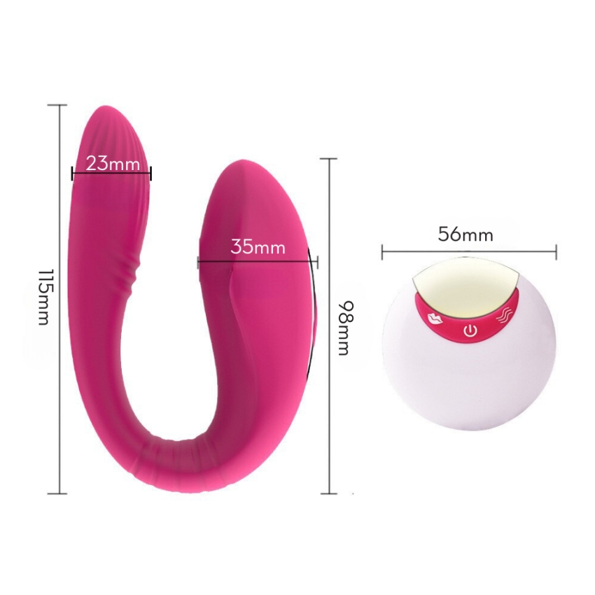 Vibrador de Casal com Controle Remoto Pink