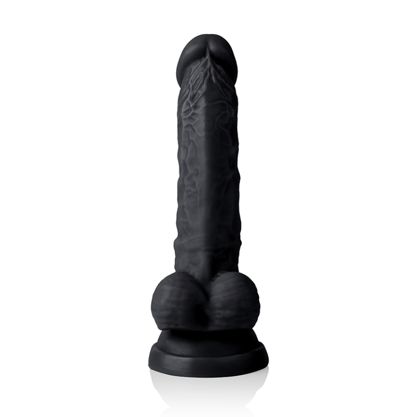 PROTESE DE PENIS COM ESCROTO E VENTOSA 19X4CM DOM070