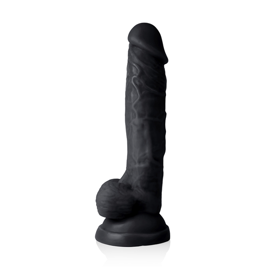 PROTESE DE PENIS COM ESCROTO E VENTOSA 19X4CM DOM070