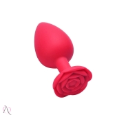 PLUG ANAL GRANDE EM SILICONE EM FORMATO DE ROSA