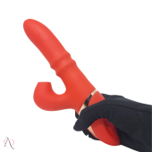 VIBRADOR SOBE E DESCE COM PULSADOR DE CLITÓRIS