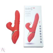 VIBRADOR SOBE E DESCE COM PULSADOR DE CLITÓRIS